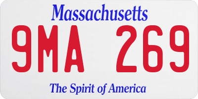 MA license plate 9MA269