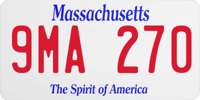 MA license plate 9MA270