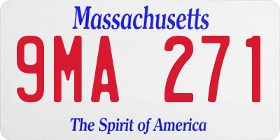 MA license plate 9MA271