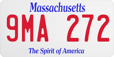 MA license plate 9MA272