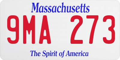MA license plate 9MA273