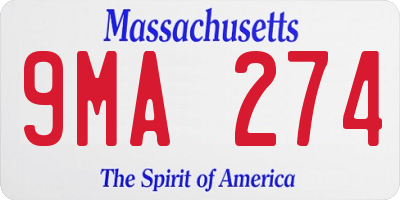 MA license plate 9MA274
