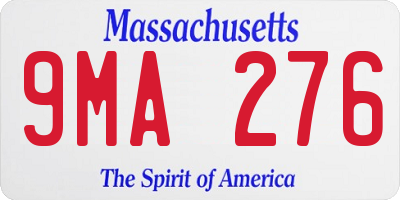 MA license plate 9MA276