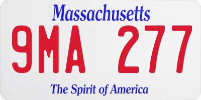 MA license plate 9MA277