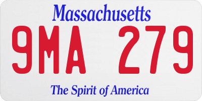 MA license plate 9MA279