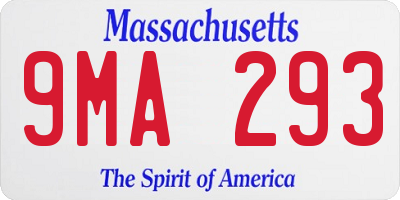 MA license plate 9MA293