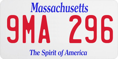 MA license plate 9MA296
