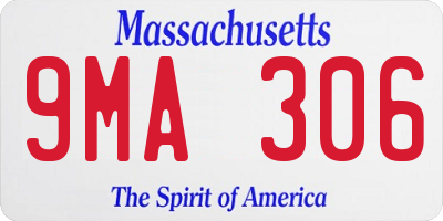 MA license plate 9MA306