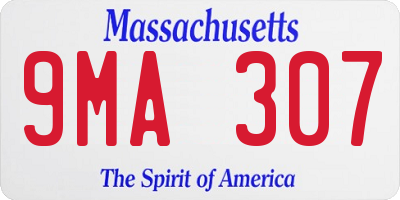 MA license plate 9MA307
