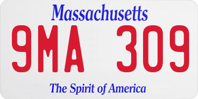 MA license plate 9MA309