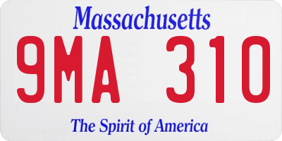 MA license plate 9MA310