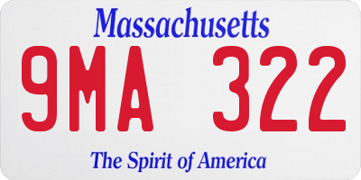 MA license plate 9MA322