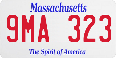 MA license plate 9MA323