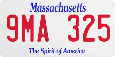 MA license plate 9MA325