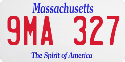 MA license plate 9MA327