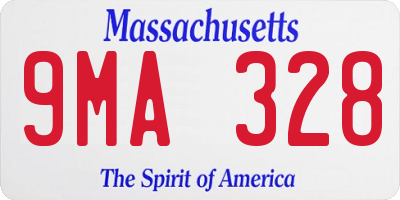 MA license plate 9MA328