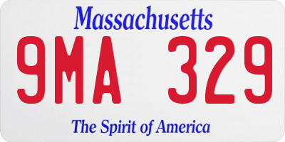 MA license plate 9MA329