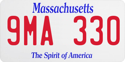 MA license plate 9MA330
