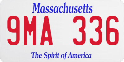 MA license plate 9MA336