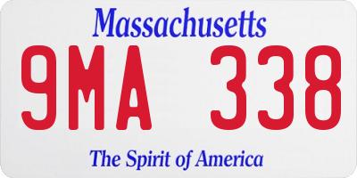 MA license plate 9MA338