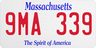 MA license plate 9MA339