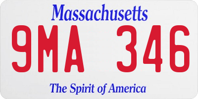 MA license plate 9MA346