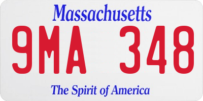 MA license plate 9MA348