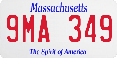 MA license plate 9MA349