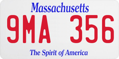 MA license plate 9MA356