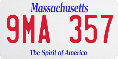 MA license plate 9MA357