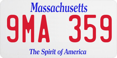 MA license plate 9MA359