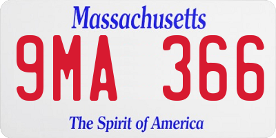 MA license plate 9MA366