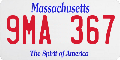 MA license plate 9MA367