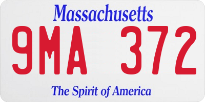 MA license plate 9MA372