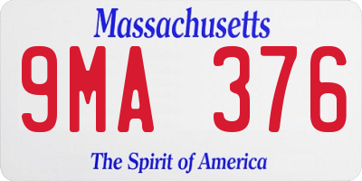 MA license plate 9MA376