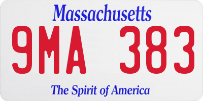 MA license plate 9MA383