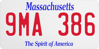MA license plate 9MA386