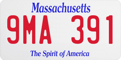 MA license plate 9MA391