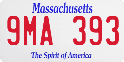 MA license plate 9MA393