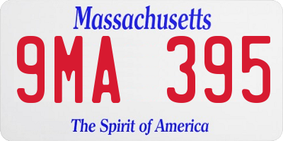 MA license plate 9MA395