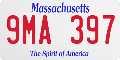 MA license plate 9MA397