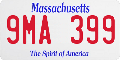 MA license plate 9MA399
