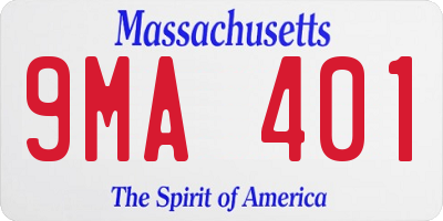 MA license plate 9MA401