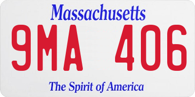 MA license plate 9MA406