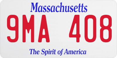 MA license plate 9MA408