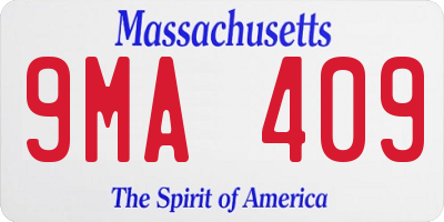 MA license plate 9MA409