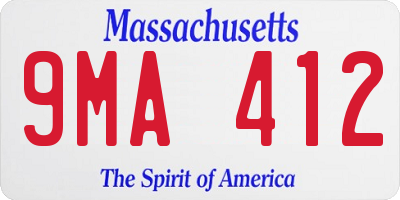 MA license plate 9MA412