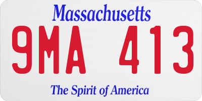MA license plate 9MA413