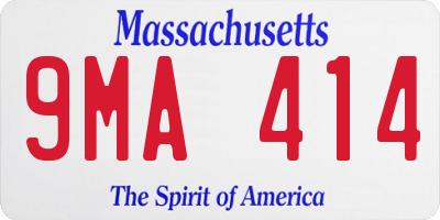MA license plate 9MA414