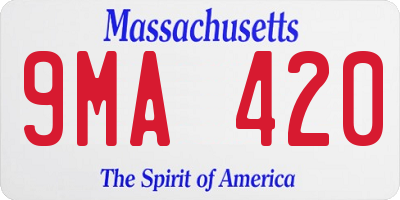 MA license plate 9MA420